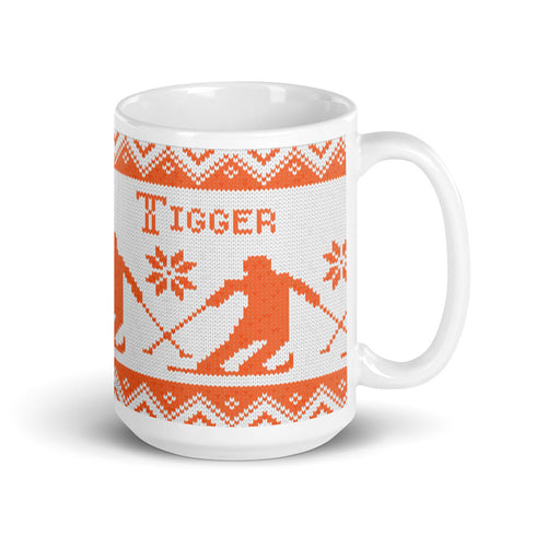 Nordic Skier Personalized Knitting Mug